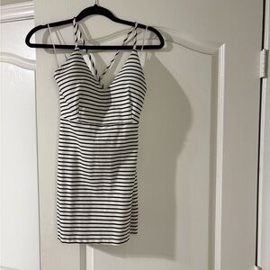Black and White Striped Dress